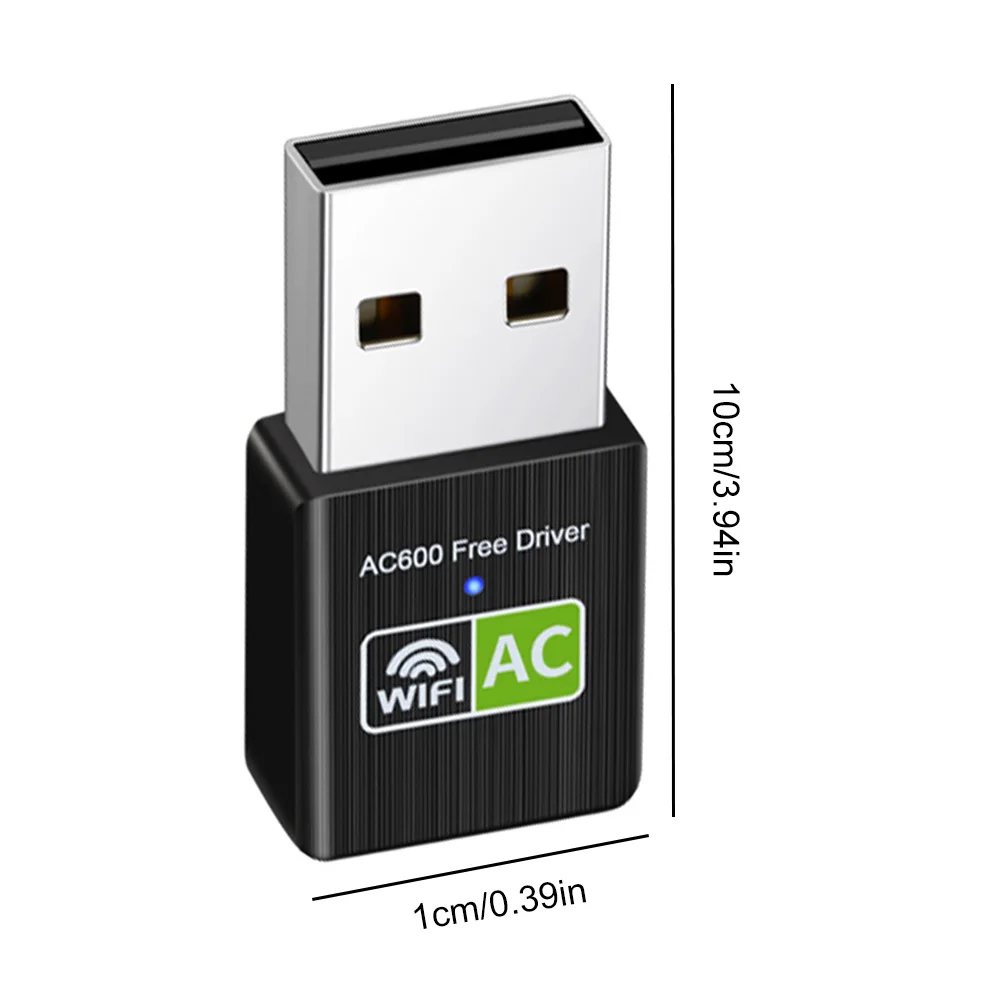 Беспроводная сетевая карта 600 Мбит / с USB WiFi Адаптер Ключ 2,4 G / 5,8 G Подключи и играй Поддержка Windows XP / Vista / Linux / Win 7/8 для ПК
