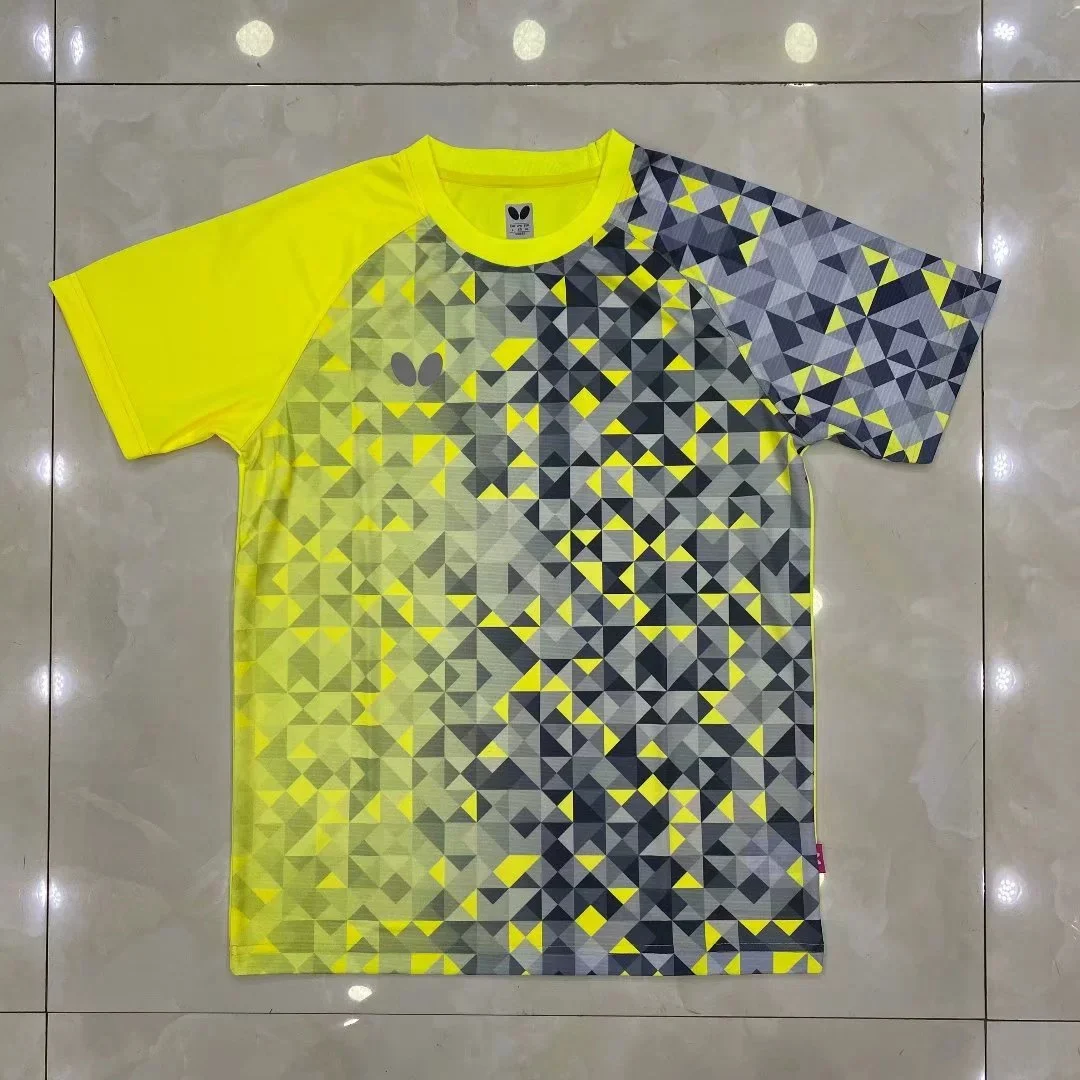 Men's Sports Short Sleeve T-shirt Quick-Drying Ultra Thin Breathable Table Tennis Badminton Women's Tshirt Boys