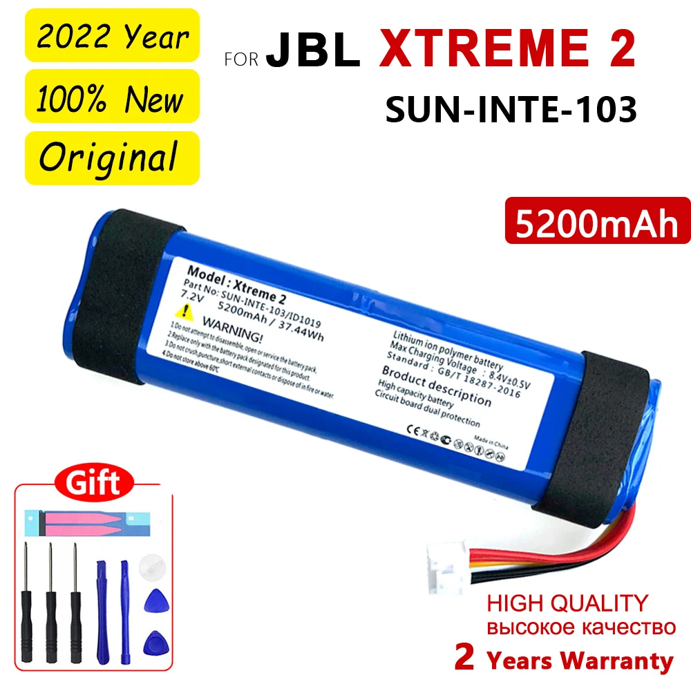 

100% Original Lithium Replacement Battery SUN-INTE-103 2INR19/66-2 ID1019 For JBL Xtreme 2 Xtreme2 Bluetooth Speaker Batteries