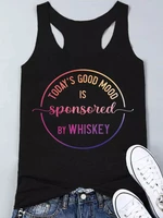 todays good mood is sponsored by whiskey summer tank camis o neck sleeveless tank top casual loose tee shirt streetwear 2022