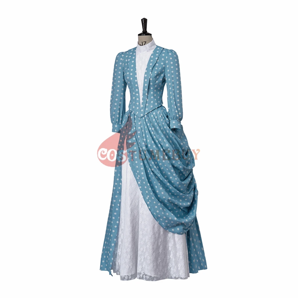 Костюм-Брука из позолоченной эпохи винтажное платье Нью-Йорка 19-го века бальное