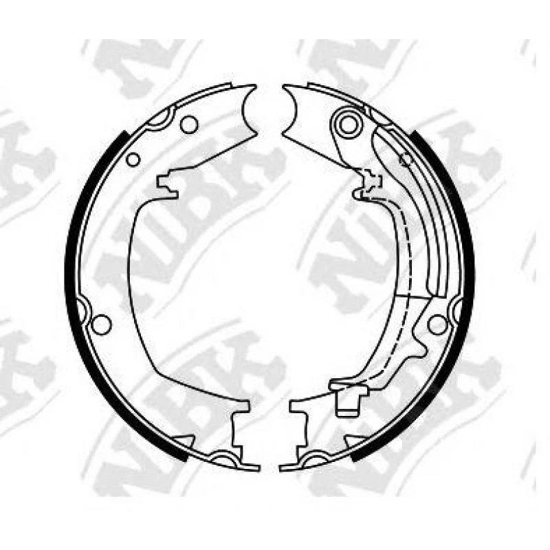 Колодки тормозные барабанные (комплект) для Kia Magentis EF (Киа Маджентис) 2000-2006 NIBK FN0644