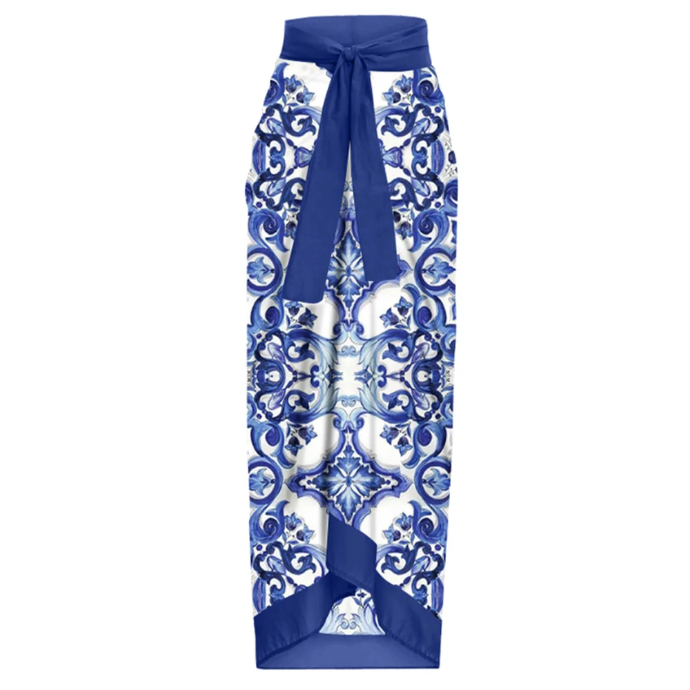 Women One Piece Swimsuit & Skirt Designer Bathing Suit Beach Dress Cover Up Luxury Swimwear Surf Wear Summer Vintage