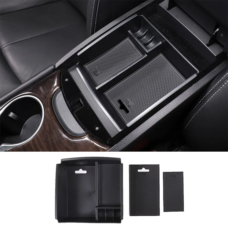 

For Infiniti QX50 2013 2014 2015 2016 2017 2018 Car Central Armrest Box Organizer Storage ABS Black Interior Storage Accessories