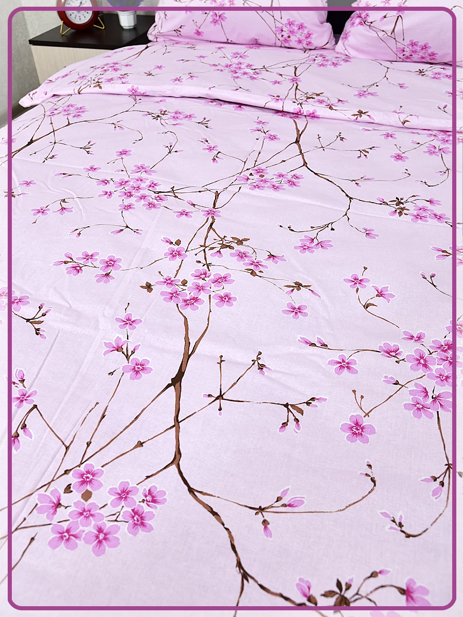 Постельное белье Шуйская бязь Сакура розовая 6698-2 |