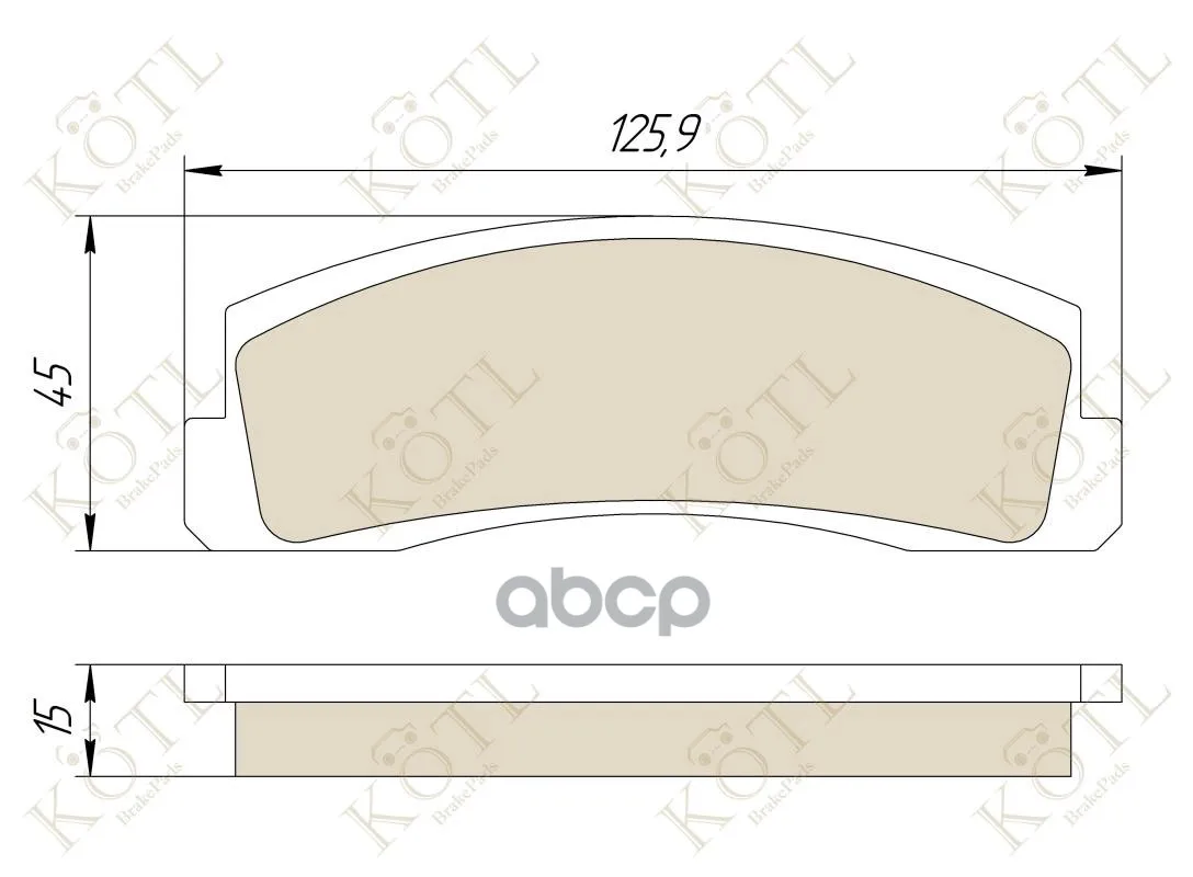 Колодки Тормозные Дисковые Передние К-Т Chevrolet Niva  Nadeschda  Niva KOTL арт. 265kt