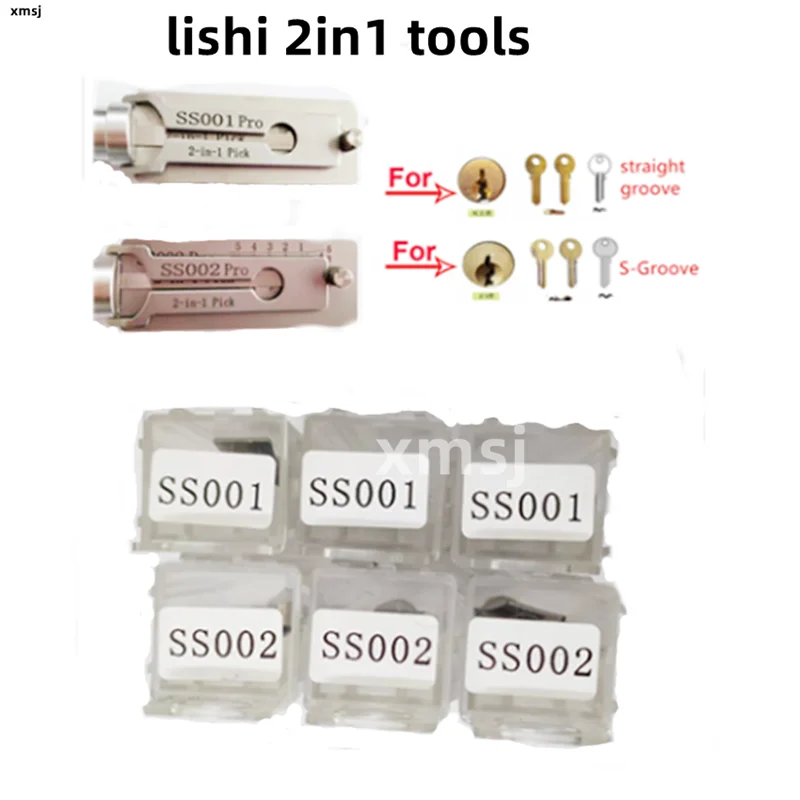 

Lishi 2 in 1 SS001 SS002 Locksmith Tools for Home Door Civil Locks SS002 pro SS002R Lishi tool Hand Tool Professional Locksmith