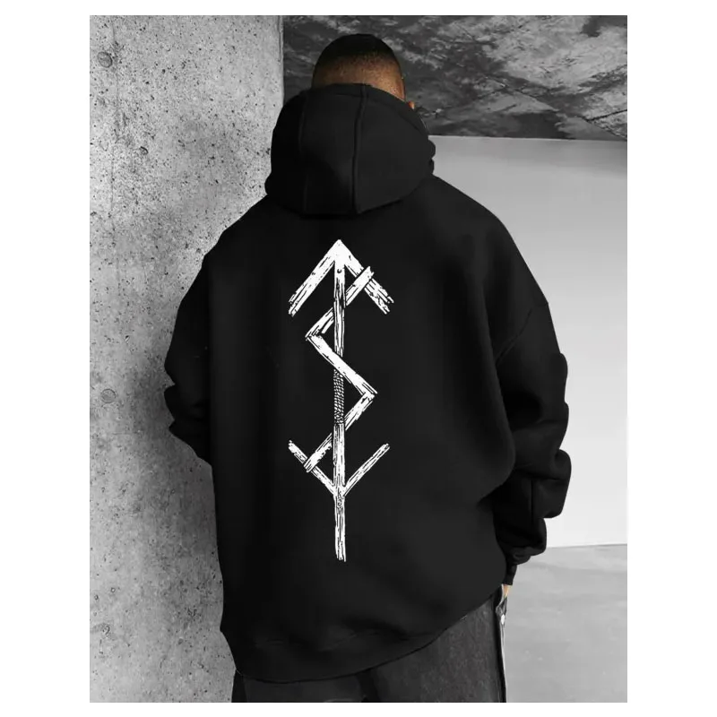 

Толстовка мужская свободного покроя с капюшоном