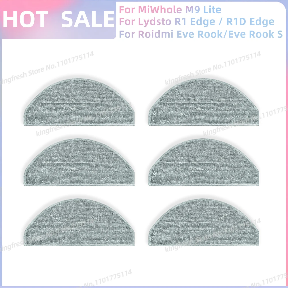 Подходит для Lydsto R1 Edge / R1D Edge, Haier HSR Home M3, Laresar L10, NARWAL FiBoto Smart X530 Aqua, MiWhole M9 Lite, Vyzzle D10, Roidmi Eve Rook / Eve Rook S Запчасти Фильтр HEPA Боковая Щетка Тряпка для Мытья Полов