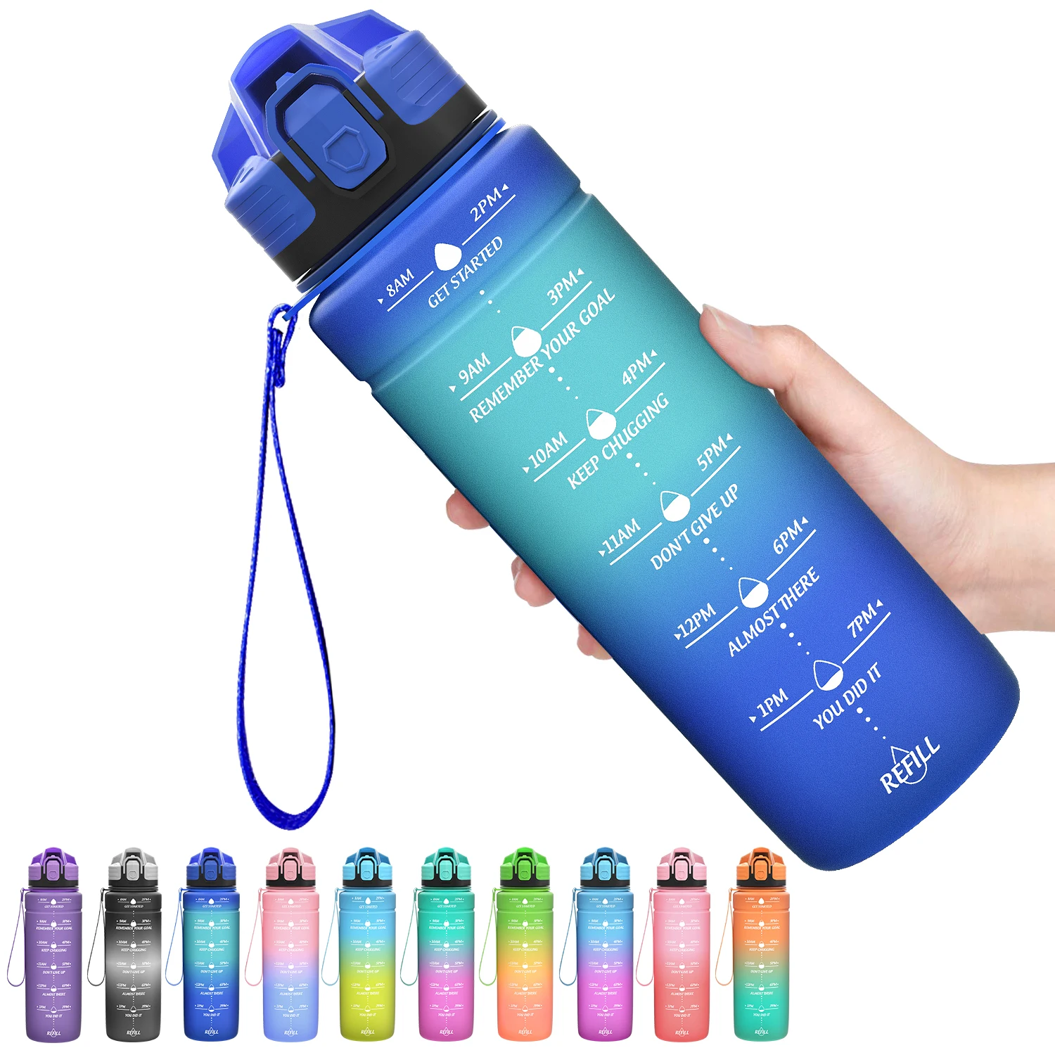 New 700ml Outdoor Sports Water Bottle Reusable Leakproof Gym Motivational Bottle With Timescale Summer Drinking Bottle For Kids