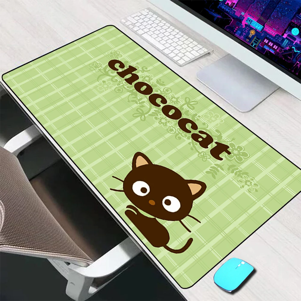 

Милый коврик для мыши Chococat, большие игровые аксессуары, коврик для мыши с клавиатурой Настольный коврик для мышки XXL, компьютерный коврик для мыши, ПК, игровой ноутбук