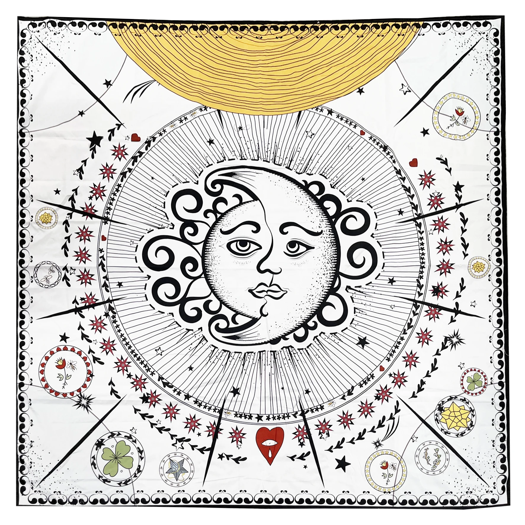 Гобелен JUXIVIUM Sun 3 3X3 фута белый со звездами и небесным дизайном настенный декор для