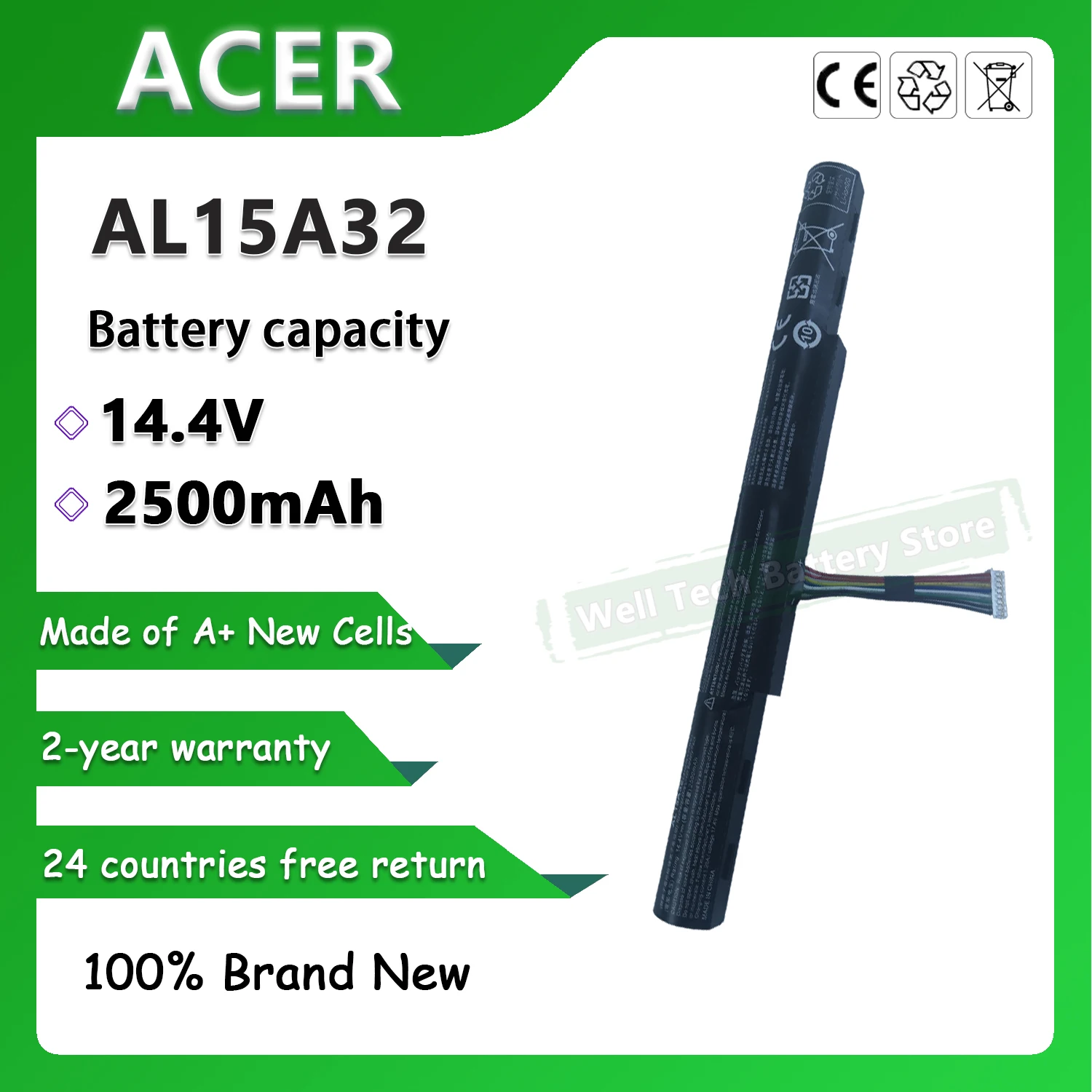 Лидер продаж AL15A32 аккумулятор для ноутбука Acer Aspire E5-422 E5-422G E5-432 E5-432G E5-452 E5-452G E5-472