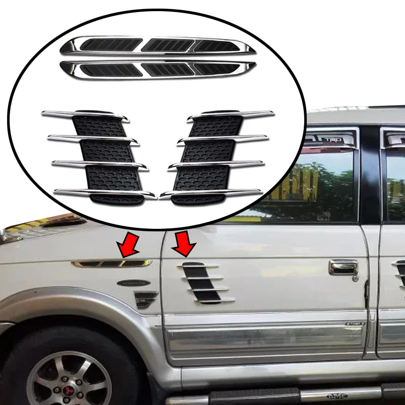 

Universal Car Door Shark Gills Side Fender Vent Sticker Cover Engine Hood Air Intake Flow Cover Decoration Decals