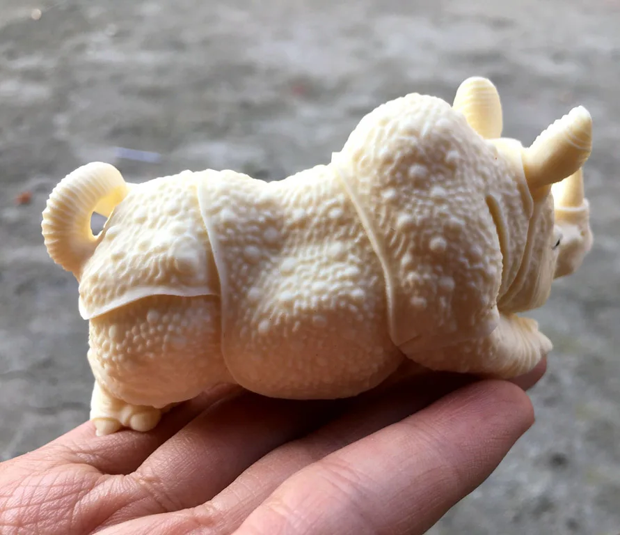 

Delicate Ivory Fruit Carving Crafts Animal Rhinoceros decoration furnishing articles statue