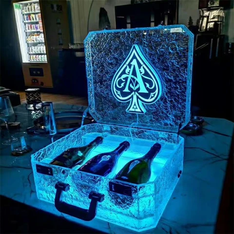 Светодиодный CRYSTAL ACE OF SPADE, цвет шампанского - изображение