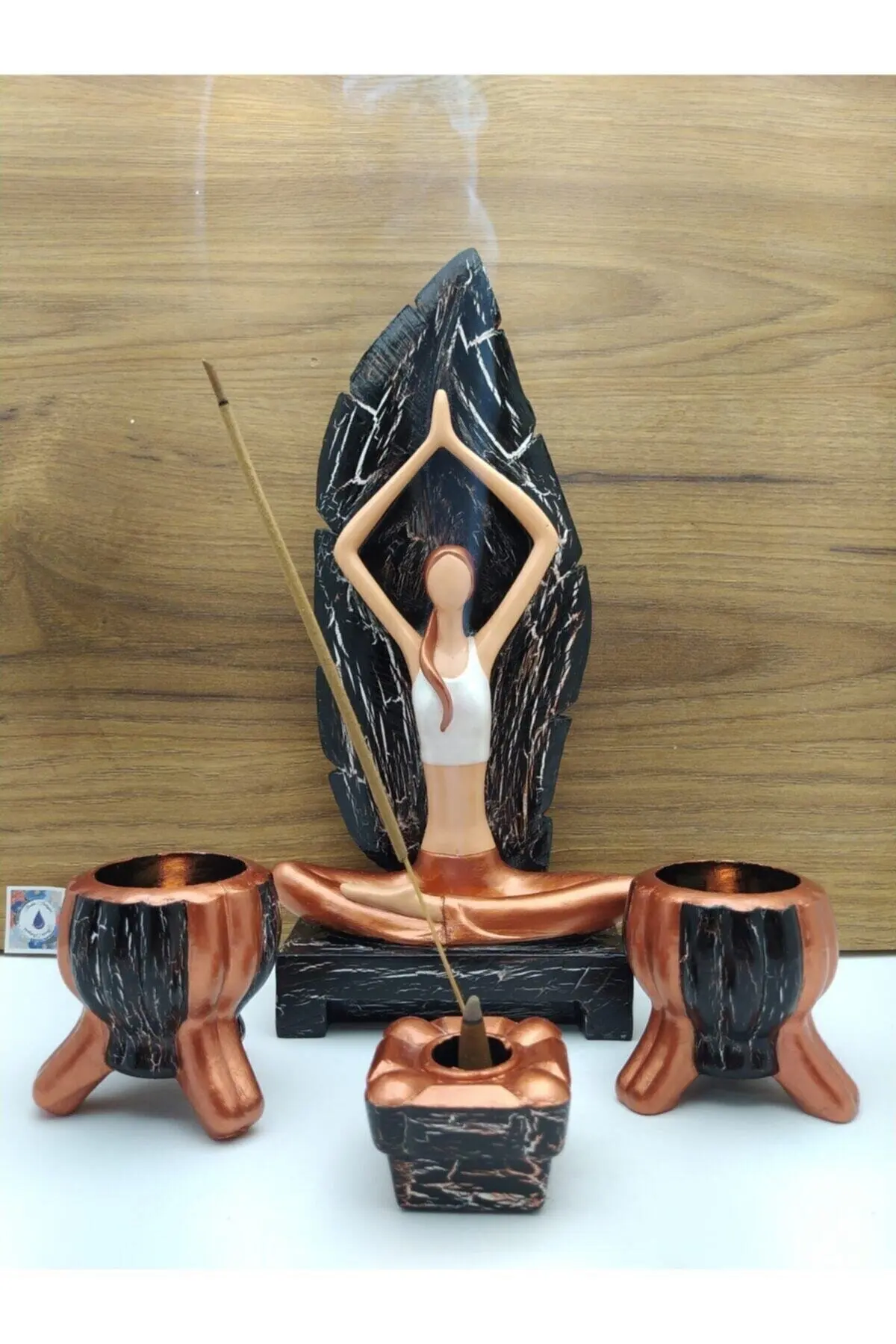 

Yoga Arriving Girl Tütsülük And Candle Holder 4 piece incense burner bayanlar incense stick holder home decoration ceramic burner handmade gift