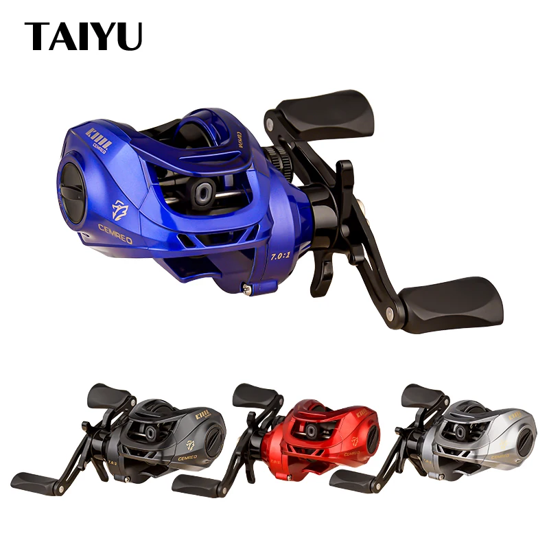 

TAIYU Fishing reels 17+1BB Bait Casting Reel 7.0:1 High Speed 9KG Max Drag Magnetic brake System Cheap Reel Fishing tackle sea