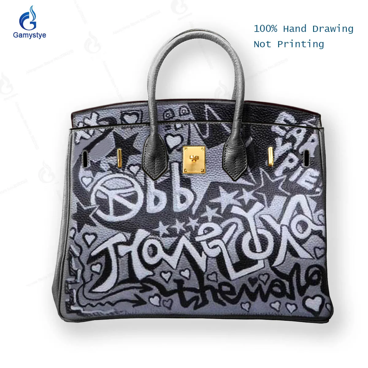 

Genuine Leather Women Shoulder Messenger Bags Handbag Female Casual Retro Top handle bag Cowhide 100% Graffiti Art Words Letters