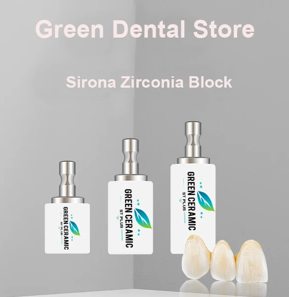 Green dental lab material 5 pcs/box multilayer zirconia block A1-D4 for sirona milling machine 40x19x15mm 40x15x4mm