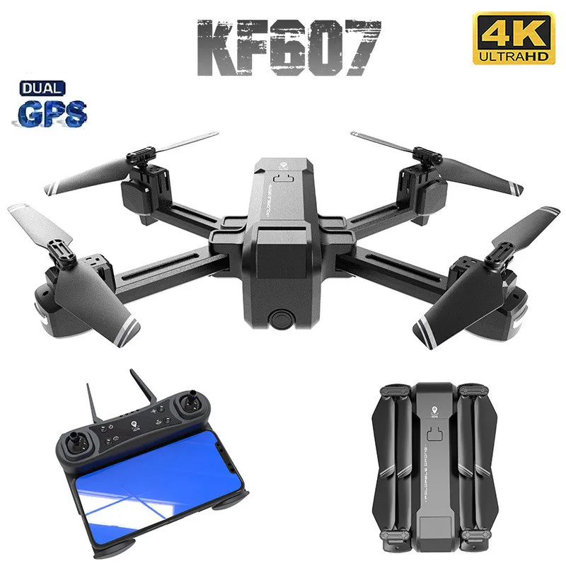 

KF607 RC Drone 4K Professional HD Dual Camera GPS With WiFi FPV Headless 2.4G Positioning Optical Flow Selfie Flodable Quadcopte