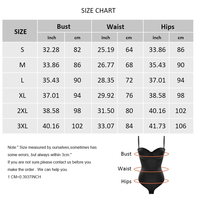 Burvogue S-3XL Sexy Backless Body Shaper Push Up Thong Bodysuit Shapewear Tummy Control Underwear Slimming Bodysuits with Bra