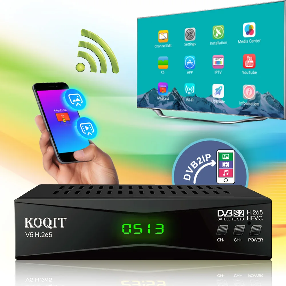 Европейский спутниковый ТВ приемник Бесплатный декодер ресивер DVB-S2/S цифровой