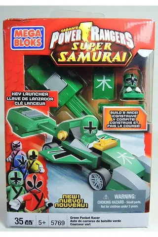 Mega Bloks -  Power Rangers Super Samurai Green Pocket Racer 35 треков