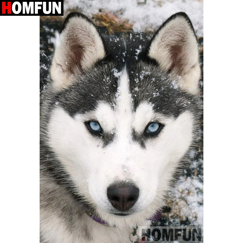 Картина из квадратных и круглых страз HOMFUN 5D алмазная вышивка с изображением