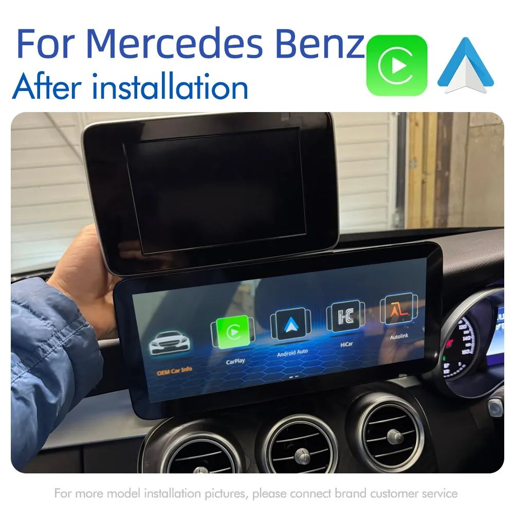 Фото Сенсорный экран Carplay для Mercedes Benz A GLA CLA Class W176 X156 C117 2012-2018, автомобильный мультимедийный плеер, радиоприемник Navi №2