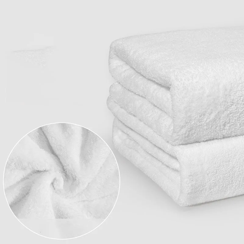 

White Cotton Towels For Adults Towel Set Soft Bath Solid Color Face Towel Hotel Bathroom Shower Bath Towel Set