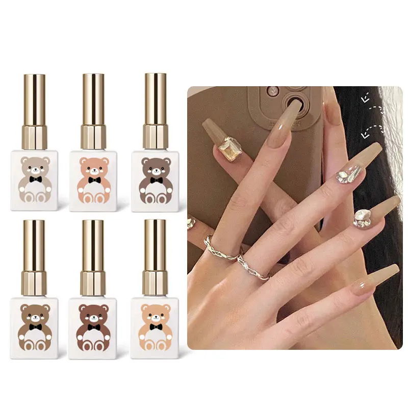 

Fashion NailFan Bear Nail Polish 6 Colors UV Gel 15mL Soak Off Gel Nail Art Polish
