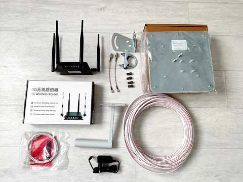 Готовый комплект интернета 15дб Keenetic прошитый WIFI роутер LTE 4G 3G панельная MIMO антенна 4G 3G 15-17 дб для дачи дома