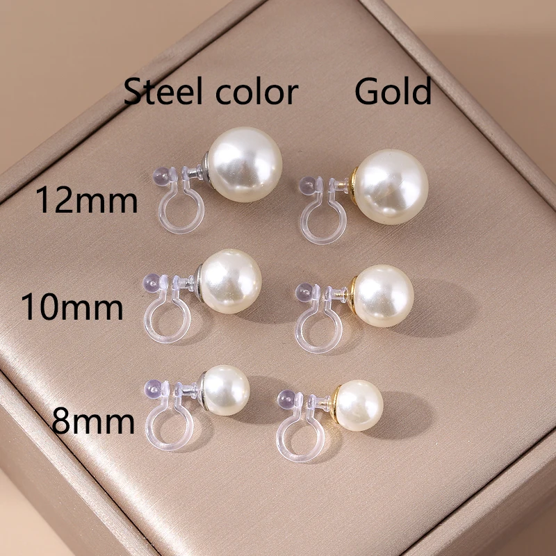 1 пара жемчужных зажимов для ушей женщин |