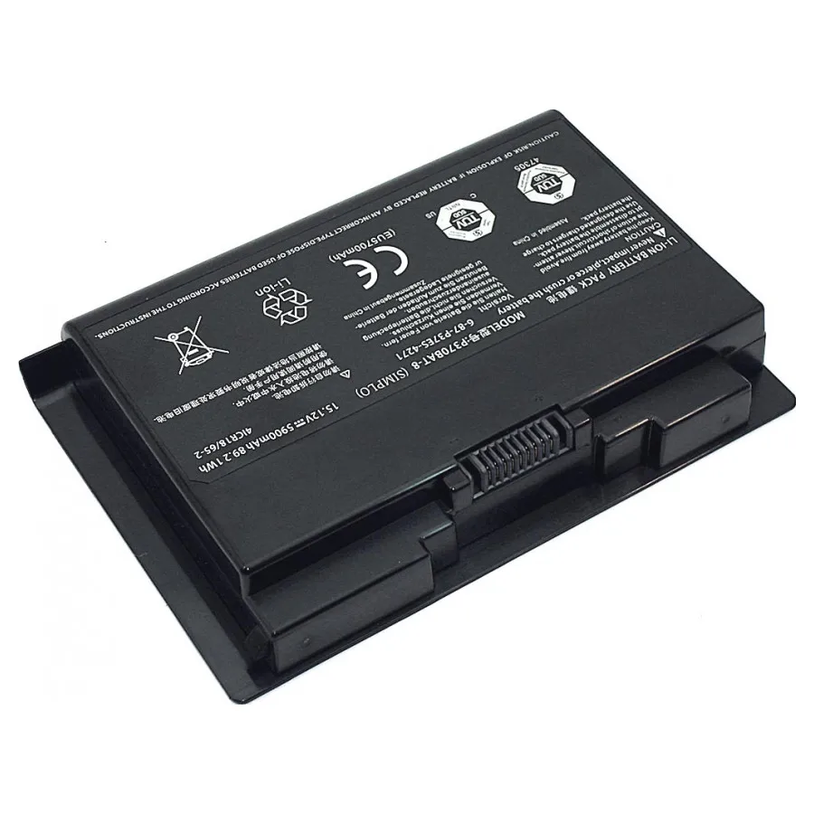 Аккумуляторная батарея для ноутбукa Clevo X900 P370EM (P370BAT-8) 15.12V 89.21wh 5900mAh