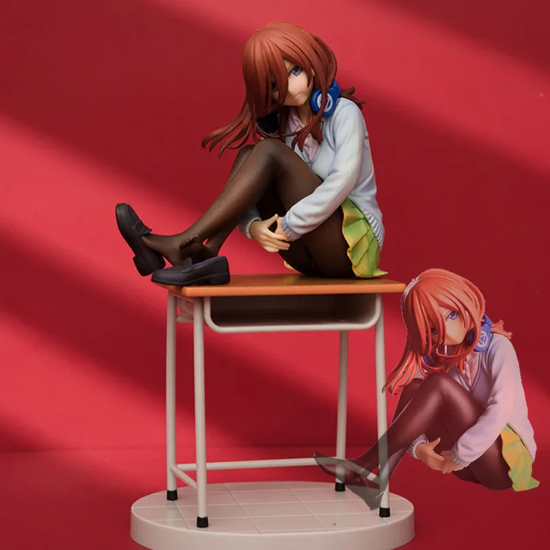 

Japanese Anime Characters 20CM Quintessential Quintuplets Miku Nakano Pvc Action Figure Model Toy Collection Doll Gift