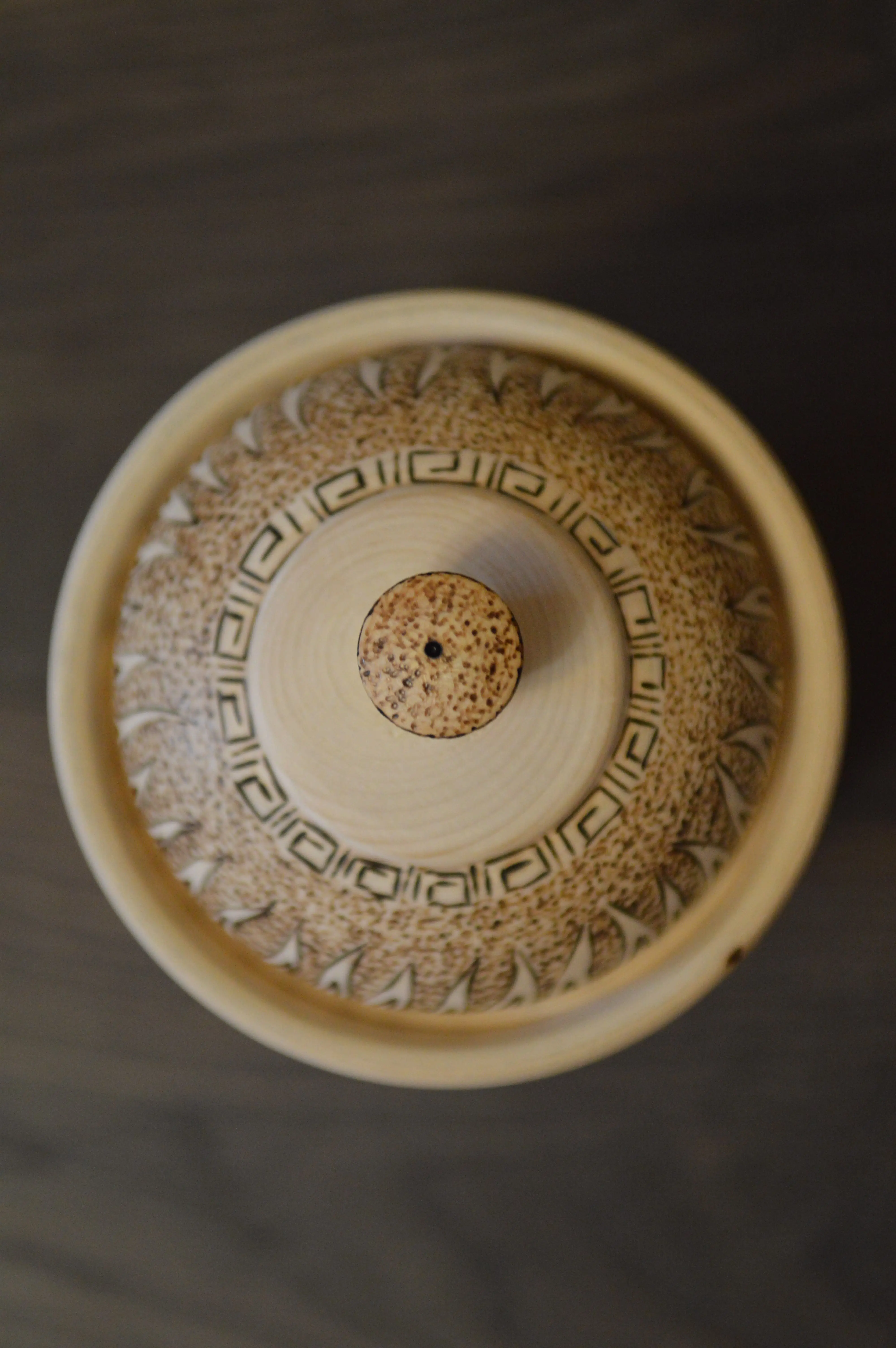 Handmade Gift Souvenir Big Bowl Natural Wood Ancient Egypt Exclusive Pyrography |