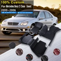 car floor mats for mercedes benz c class w203 20002006 anti dirt pads accesorios para auto leather mat car accessories interior