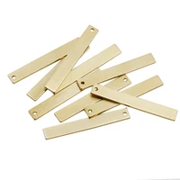 Rectangle Brass Blank Charm for Hand Stamping and Engraving Jewelry Making Eardrop Necklace Pendant Blanks