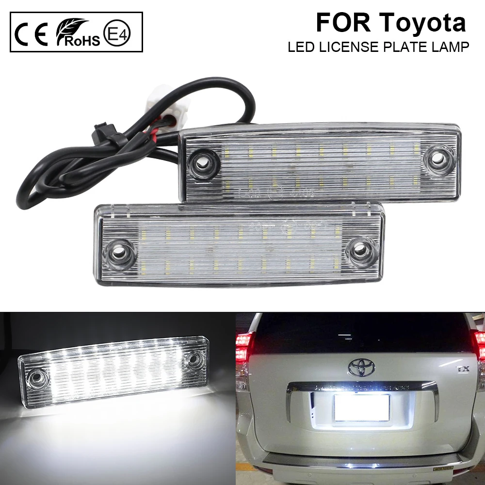 

Подсветка номерного знака для Toyota Land Cruiser Prado TRJ150/GRJ15 #/GDJ15 #(Lexus GX 470), без ошибок, 2 шт.