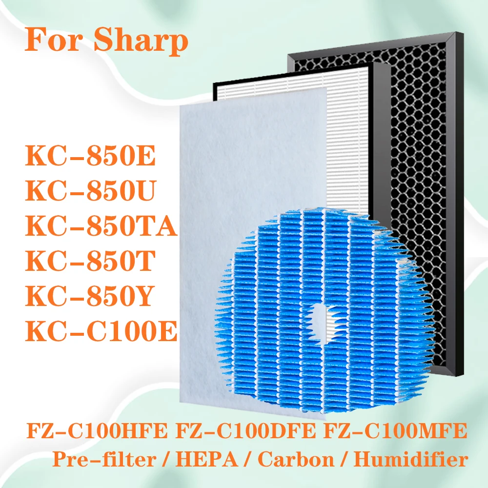 FZ-C100HFE HEPA Carbon Filter FZ-C100DFE Humidifier Filter Для FZ-C100MFE очиститель воздуха Sharp KC-850EK KC-850E KC-850E-W KC-850E-R KC-850U KC-850SA KC-850A KC-850K KC-850TA KC-850T KC-850Y KC-C100E