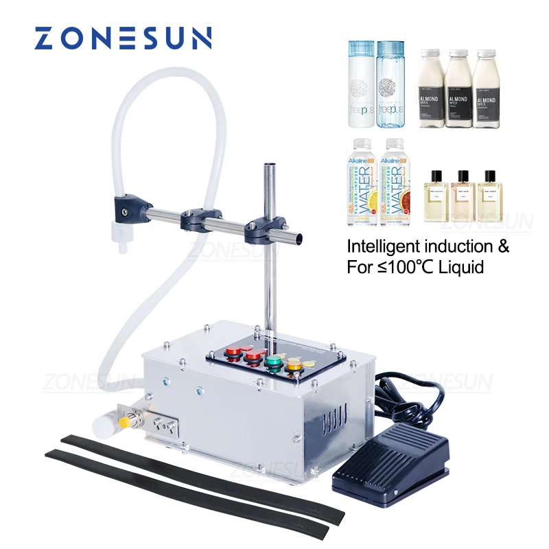 ZONESUN Intelligent Induction Liquid Filling Machine Diaphragm Pump High-precision Heat-resistant Filler Perfume Essential Oil