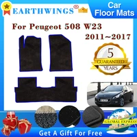 for peugeot 508 w23 20112017 2013 2014 2015 car floor mats rugs panel footpads carpet cover cape foot pads sticker accessories