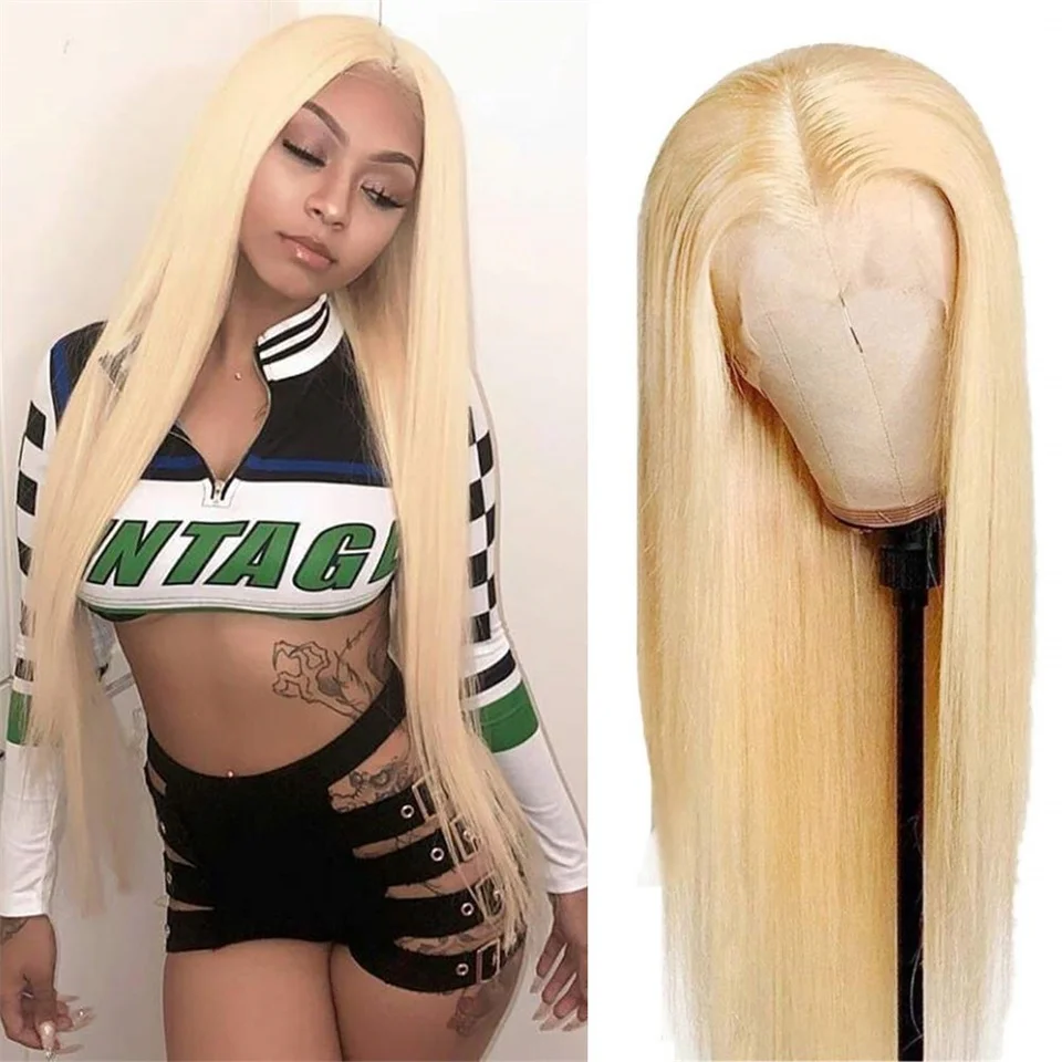

Straight 613 Lace Front Wig Human Hair for Women 150% Density 13x4x1 Lace Brazilian Human Hair Blonde Wigs Pre Plucked Remy Hair