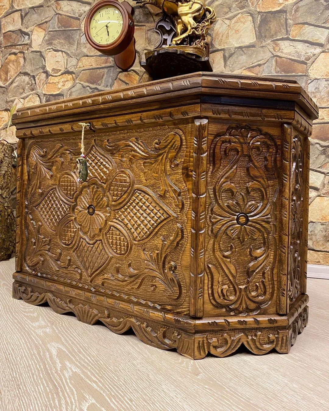 

Handmade Wooden Box Handmade Walnut Chest Storage Trunk, Large Wooden Box