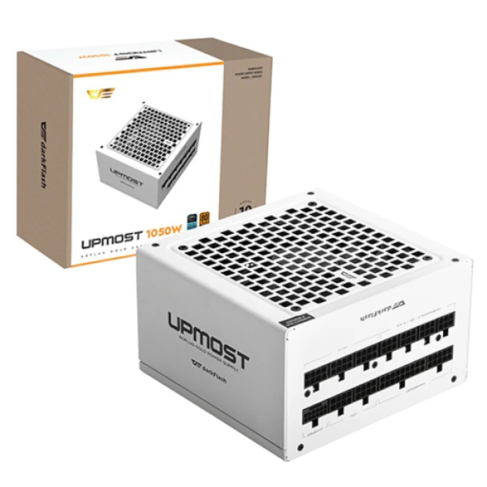 ☆ Темная вспышка UPMOST1050 W 80plus Золотая полностью модульная ATX 3 0 (PCIE5) белая