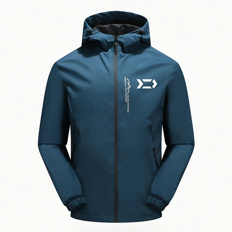 

DWOAO Fall Windbreaker Camping Outdoor Hood Jacket M-5XL