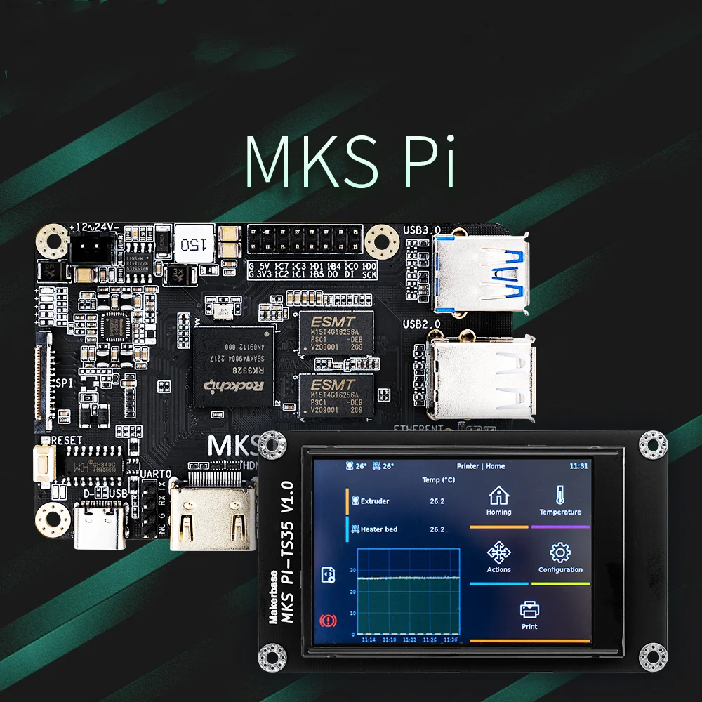 

Makerbase MKS PI Board Quad-core 64bits SOC Integrado Funciona Klipper y KlipperScreen Para Voron VS Raspberry Pi RasPi RPI