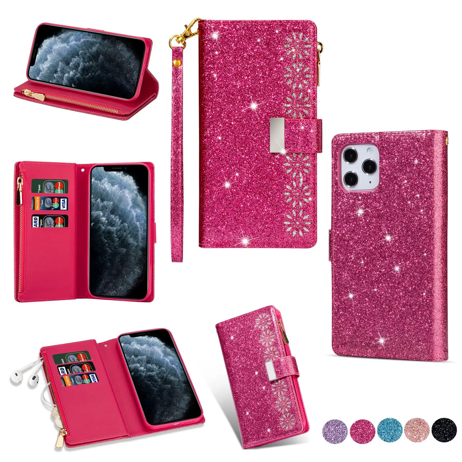 

Чехол-бумажник для телефона iPhone 14/14 Max/14 Pro Max/13/13 mini/13 Pro Max/12/12 mini/12 Pro Max/11 Pro Max/X/XR/6 7 8 Plus/SE 2020