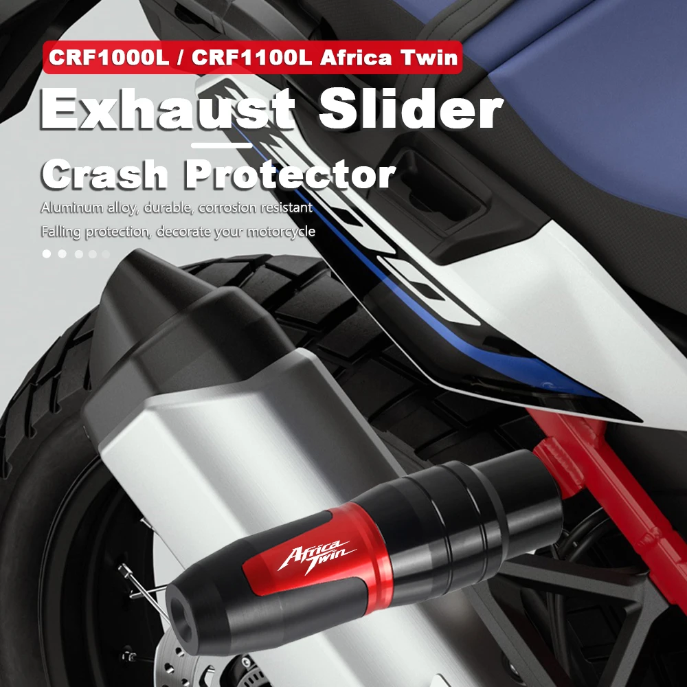 

Exhaust Slider Aluminum Alloy Crash Pad Protector For Honda CRF1100L CRF 1100L CRF1000L Africa Twin Adventure Sports 2016-2022